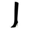 BIG TREE SHOES 315-6 European and American Fashion Minimalist Winter Women's Boots Stiletto Heel Suede Thinner over-the-Knee Boots