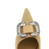 BIGTREE SHOES 825-K69 Korean Style Fashionable Banquet High Heels Stiletto Heel Women's Shoes Suede Shallow Mouth Pointed Metal Rhinestone Buckle Single-Layer Shoes