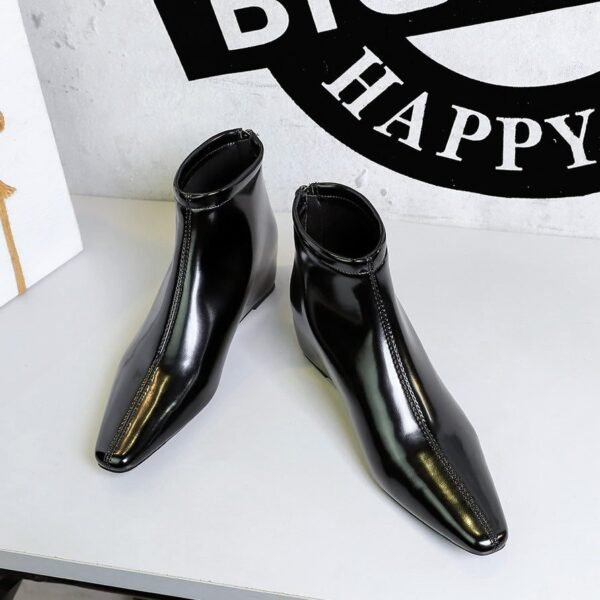 Bigtree Shoes 6632-9 Retro European American Style Wedge Hidden Heel Fashion All-Match Pedicure Slimming Autumn and Winter Female Boots Ankle Boots