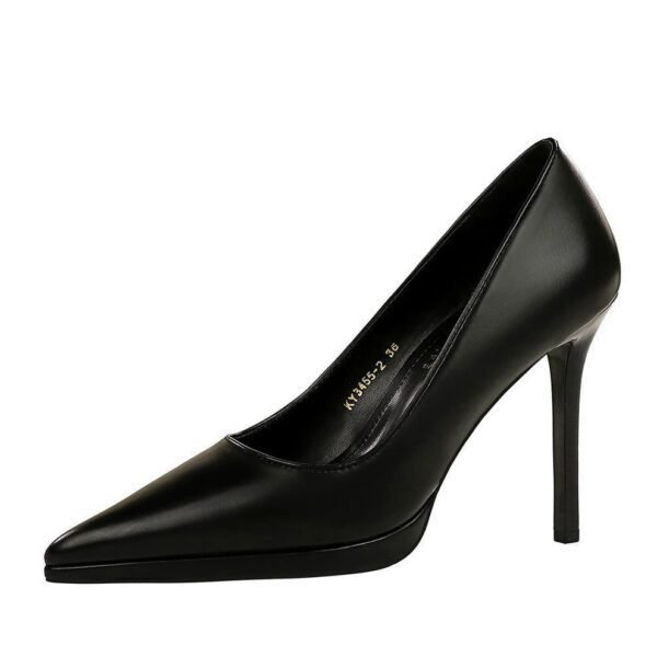 BIGTREE SHOES 3255-2 European and American Style Fashion Banquet Women's Shoes Stiletto Heel Waterproof Platform Low-Cut Pointed-Toe Shoes Women's High Heels