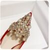 C888-12 Red Wedding Shoes Bridal Shoes Women's 2022 Spring New High Heels Xiuhe Main Wedding Dress Not Tired Feet Single
