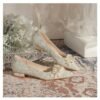 229-7 French Pointed Flat Low Heel High-Grade Wedding Shoes Bridesmaid Shoes Wedding Dress Two-Way Wear