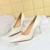big tree shoes 9511-a21 Korean Fashion Thinner-Looked High Heel Women's Shoes Stiletto Heel Low-Cut Pointed-Toe Shoes Women's Spring and Autumn All-Match High Heels