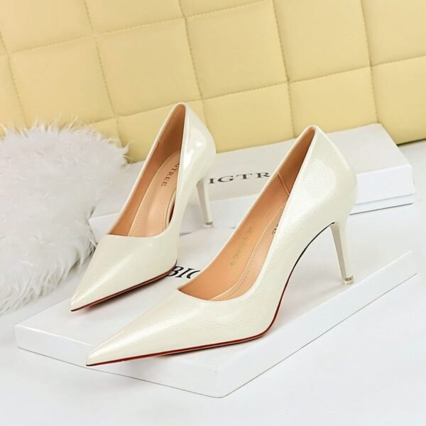 big tree shoes 9511-a21 Korean Fashion Thinner-Looked High Heel Women's Shoes Stiletto Heel Low-Cut Pointed-Toe Shoes Women's Spring and Autumn All-Match High Heels