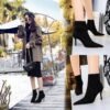 1628485f34143e0d2075296c00e43c36-1 BIGTREE SHOES 8878-7 European and American Style Fashion Simple Stiletto Heel Suede Pointed Toe Thinner Short Boots Female Ankle Boots
