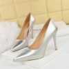 17ee24c286412ce6eba744159c383c95 BIGTREE SHOES 3255-13 Women's Shoes Stiletto Super High Heels Shallow Pointed Toe Waterproof Platform Single Shoes
