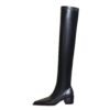 BIG TREE SHOES 009-22 European and American Fashion Minimalist Chunky Heel High Heel Pointed Toe Pedicure Skinny Leg over-the-Knee Boots Boots