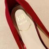 Runnig heels C888-17 Red Wedding Shoes Pointed Toe Bridal Shoes Versatile Wedding Dress Women's Butterfly High Heels
