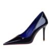 BIG TREE SHOES 9283-5 European and American Style Fashion Simple and Thin High Heels Patent Leather Low-Cut Pointed-Toe Shoes Women's Shoes High Heel Single-Layer Shoes Women