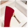 C888-12 Red Wedding Shoes Bridal Shoes Women's 2022 Spring New High Heels Xiuhe Main Wedding Dress Not Tired Feet Single