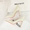 2c0408584efa90ba03db23e809fa5d94 BIGTREE SHOES 3391-9 Retro European American Style Elegant Banquet High Heels Women's Shoes Stiletto Heel Shallow Mouth Pointed High Heel Pumps