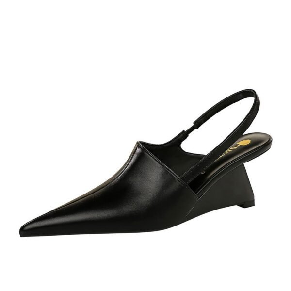 3068e84866545b894c6a4c7e6f29d502 BIGTREE SHOES 1097-3 Retro Europe and America Fashion High Heel Wedge Deep Mouth Pump Hollow Back Strap Sandals High Heels Women's Shoes