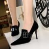 955-12Elegant and pointy women's fashion shoes-Bigtree shoes