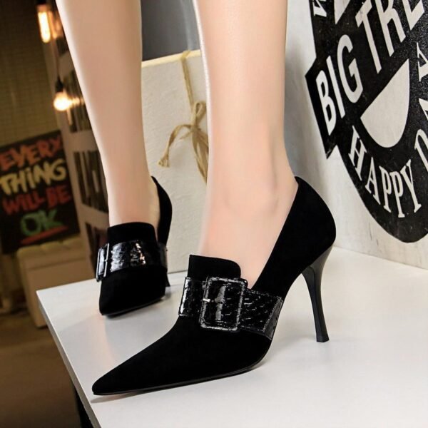 955-12Elegant and pointy women's fashion shoes-Bigtree shoes