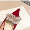 Runnig heels C888-7 Pointed Toe Stiletto Wedding Shoes Bridal Shoes Bridesmaid High-Grade Stiletto Heels