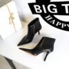 BIG TREE SHOES 1619-6 European and American Style Fashion Thinner Super High Heel Pointed Winter Side Zipper Female Boots Ankle Boots