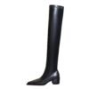 009-22 knee boots with thick heels-Bigtree shoes