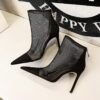 316-2Fashion high heel women's pointed shoes-Bigtree shoes