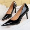 9611-A2Fashion high heel women's pointed shoes-Bigtree shoes