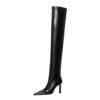 BIGTREE SHOES 365-16 European and American Style Winter Minimalist Boots Super High Heel Stiletto Heel Pointed Toe Leg Repair Skim-Fit over-the-Knee Boots