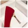 Runnig heels C888-7 Pointed Toe Stiletto Wedding Shoes Bridal Shoes Bridesmaid High-Grade Stiletto Heels
