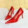 big tree shoes 9511-a21 Korean Fashion Thinner-Looked High Heel Women's Shoes Stiletto Heel Low-Cut Pointed-Toe Shoes Women's Spring and Autumn All-Match High Heels