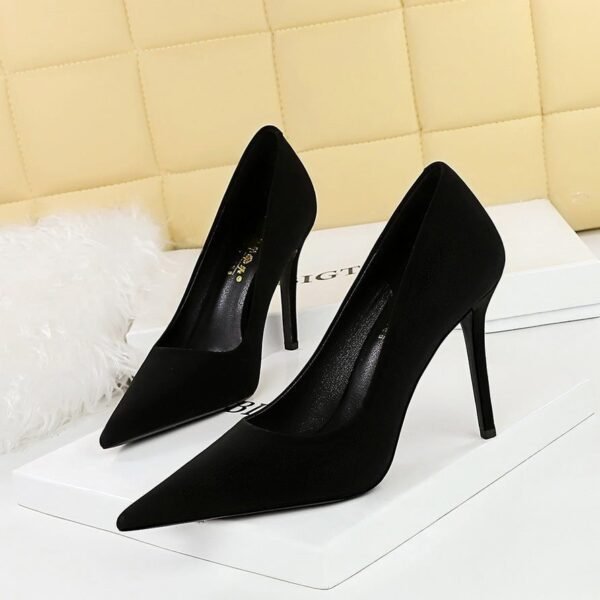 BIGTREE SHOES 3391-10 European and American Fashion  Thinner Super High Heel Women's Shoes Stiletto Low-Cut Pointed Toe Simple High Heels