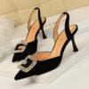 896-2European and American pointed women's shoes-Bigtree shoes