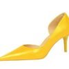 1363-A2 Korean fashion slim banquet fine heel high heel shallow pointed side hollow patent leather women's shoes single shoes high