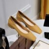 792-1 Korean Style Casual Ol Commuter Retro Fashion Flat Heel Women's Shoes Versatile Small Square Toe Two-Way Soft Leather Loafers