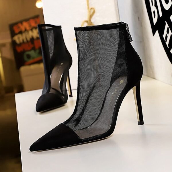 316-2Fashion high heel women's pointed shoes-Bigtree shoes