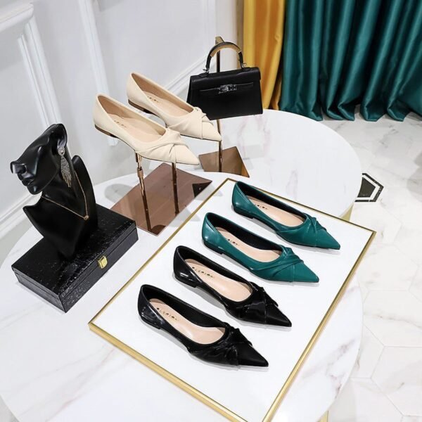 50696d701f30f2dd96515b4aa6a9a19e-20250912-031621 1233-1 Korean Style Spring and Autumn Fashion Elegant All-Matching Comfortable Flat Heel Women's Shoes Shallow Mouth Pointed-Toe Bowknot Pumps Women's Shoes