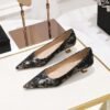 BIGTREE SHOES 230-19 Korean Fashion Sweet Women's Shoes All-Matching Low Heel Shallow Mouth Pointed Floral Cloth Cover Spring and Autumn New Women's Shoes