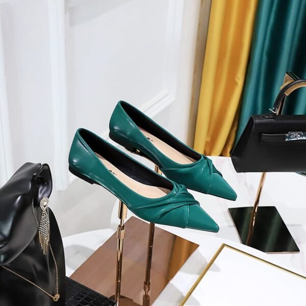 5789414ba5a596f65d943c022ea87a8d-20250912-031618 1233-1 Korean Style Spring and Autumn Fashion Elegant All-Matching Comfortable Flat Heel Women's Shoes Shallow Mouth Pointed-Toe Bowknot Pumps Women's Shoes