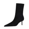 BIG TREE SHOES 328-8 European and American Fashion Minimalist All-Match Female Boots Stiletto Heel Pointed Toe Suede Pedicure Slimming Short Booties