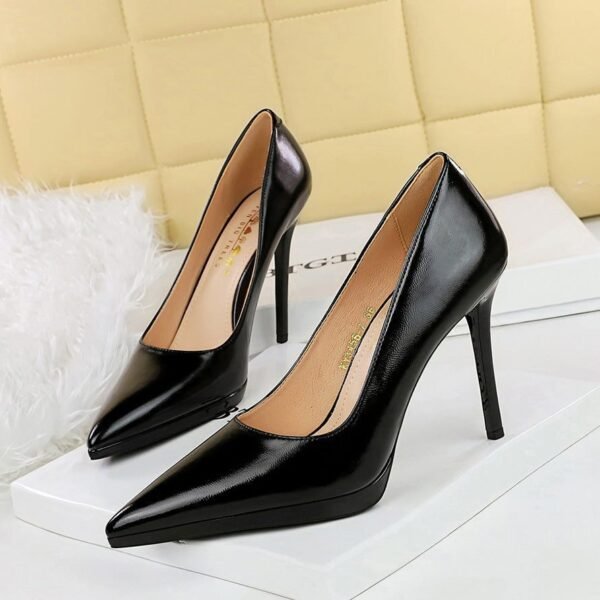 BIGTREE SHOES 3255-7 European and American Style Banquet High Heels Stiletto Heel Platform Low-Cut Pointed-Toe Shoes Women's Shoes High Heels