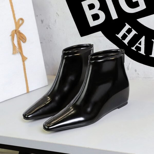 Bigtree Shoes 6632-9 Retro European American Style Wedge Hidden Heel Fashion All-Match Pedicure Slimming Autumn and Winter Female Boots Ankle Boots