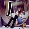 BIG TREE SHOES 3128-6 European and American Fashion Metal Heel Chunky Heel High Heel Suede Pointed Toe Thinner Pedicure over-the-Knee Boots