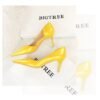 1363-A2 Korean fashion slim banquet fine heel high heel shallow pointed side hollow patent leather women's shoes single shoes high
