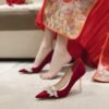Runnig heels C888-7 Pointed Toe Stiletto Wedding Shoes Bridal Shoes Bridesmaid High-Grade Stiletto Heels
