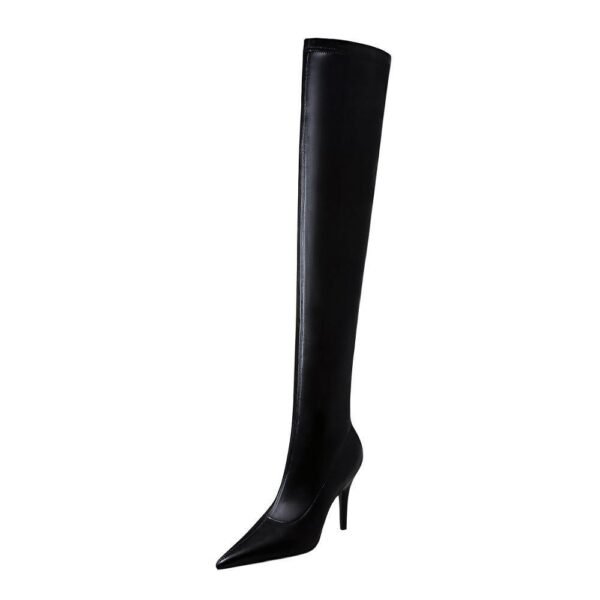 BIG TREE SHOES 9822-3 European and American Style Fashion  Thinner High Heel Pointed Toe Pedicure Skinny Leg over-the-Knee Boots Female Boots