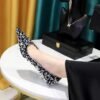 Bigtree shoes 237-21 Korean style new fashion temperament banquet sparkle sequins women's shoes mid-heel low-cut pointed shiny crystal pumps