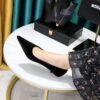 Bigtree Shoes 237-6 European and American Fashion Minimalist Banquet Women's Shoes Stiletto Mid-Heel Shallow Mouth Pointed Thick Suede Suede Pumps
