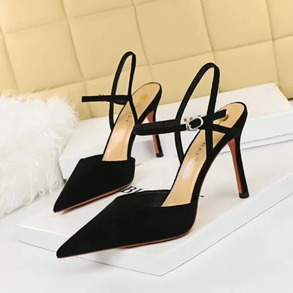 221-5 European and American pointed women's shoes-Bigtree shoes