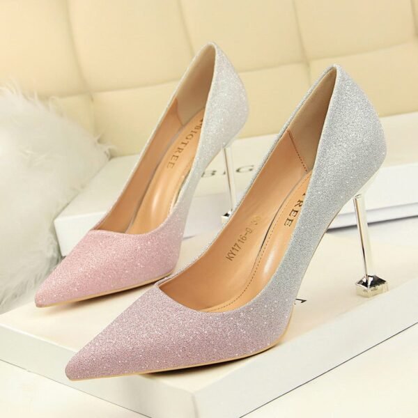 1716-9Fashion high heel women's pointed shoes-Bigtree shoes