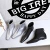 Bigtree Shoes 6632-8 European and American Retro Simplicity All-Matching Women's Boots Wedge Hidden Heel Mid Heel Slim Ankle Boots Ankle Boots