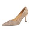 0755-A6Fashion high heel women's pointed shoes-Bigtree shoes