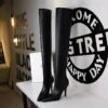 BIG TREE SHOES 9822-3 European and American Style Fashion  Thinner High Heel Pointed Toe Pedicure Skinny Leg over-the-Knee Boots Female Boots