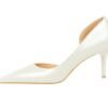 1363-A2 Korean fashion slim banquet fine heel high heel shallow pointed side hollow patent leather women's shoes single shoes high