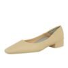 792-1 Korean Style Casual Ol Commuter Retro Fashion Flat Heel Women's Shoes Versatile Small Square Toe Two-Way Soft Leather Loafers